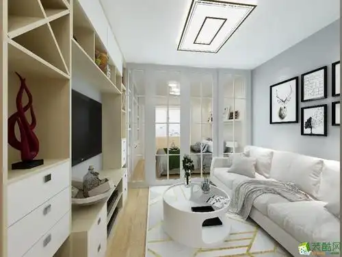 【元熙龙昊装饰】仓房小区50平米简约风格案例图_简约一室一厅一卫_装