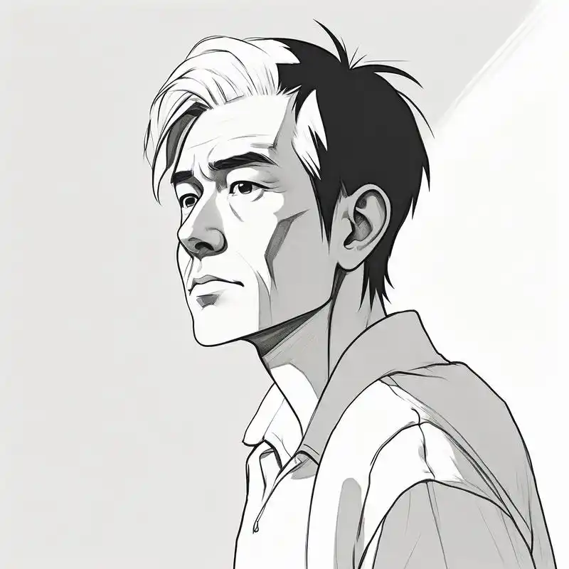 90经典老大爷黑白素描头像 探索黑白素描的魅力,呈现岁月沧桑的老