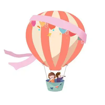 卡通儿童热气球