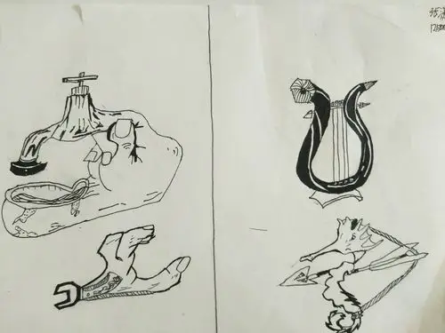 创意联想线描临摹