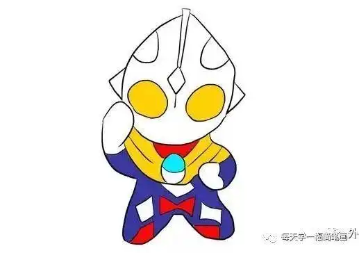 每天学一幅简笔画迪迦奥特曼简笔画教程