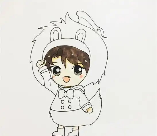 画头像卡通tfboys三小只王俊凯卡通王俊凯简笔画可爱王俊凯简笔画图片