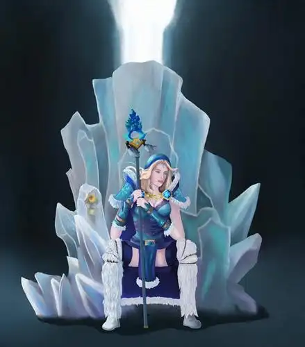 dota2趣味插画铁王座上的水晶室女