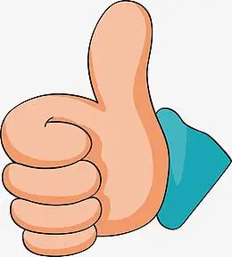 矢量图卡通大赞手势