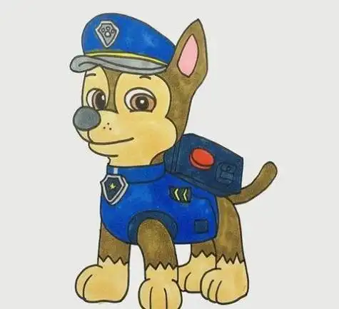 狗狗们彩色汪汪队阿奇简笔画怎么画汪汪队阿奇简笔画一步一步教汪汪队