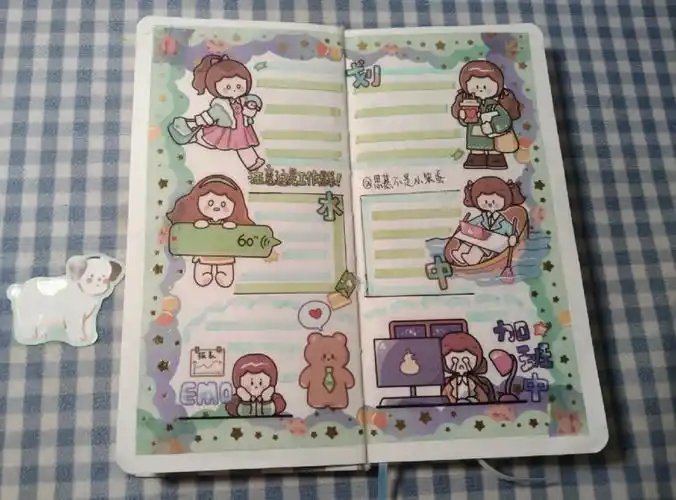 阿果绿色系手帐排版