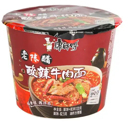 大二的时候,我特别喜欢吃康师傅酸辣牛肉面,经常吃这个口味的面,直到