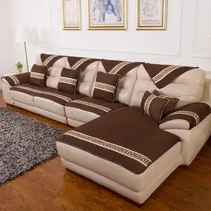 真皮沙发垫夏季i防滑坐垫子欧式简现约代布艺四定通用沙发套罩季