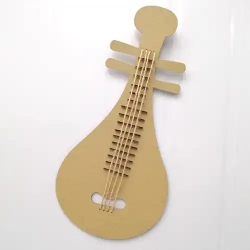 幼儿小学校主题琵琶乐器益智瓦楞瓦楞纸纸板环创其他手工制作