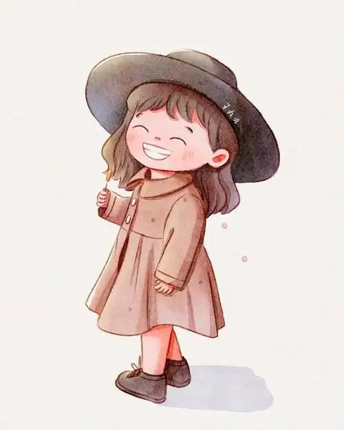 插画|可爱风治愈系人物插画,我的笑容可以治愈你