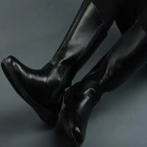 长靴男青少年男士马靴长筒靴长筒靴高筒靴升旗靴仪仗队靴马靴春款演出