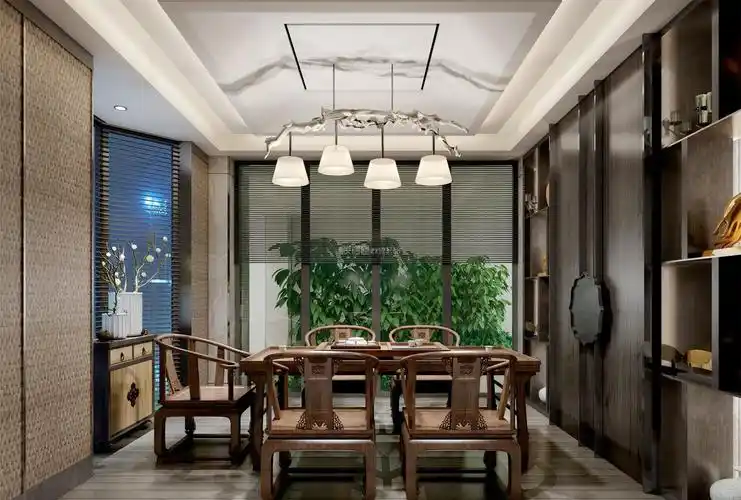 中式会所客厅装修效果图欣赏