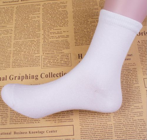 儿童白色袜子纯棉春秋薄款男童女童棉袜白袜短袜宝宝中筒袜学生袜