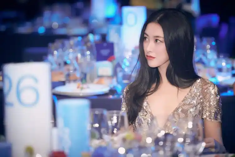 朱珠出席慈善活动 修身亮片长裙尽显东方美人魅力