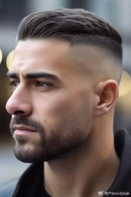 男人过了40岁,两侧铲短发型,焕发时尚新魅力