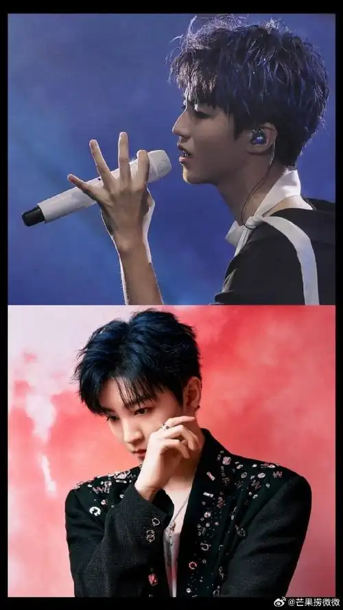 王俊凯今天蓝发#王俊凯蓝色发色赴十年之约,每一次限定都值得小螃蟹