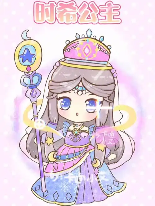 卡通小艾十二星座动漫简笔画