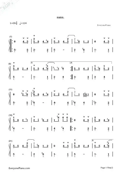 sansundertale原声音乐