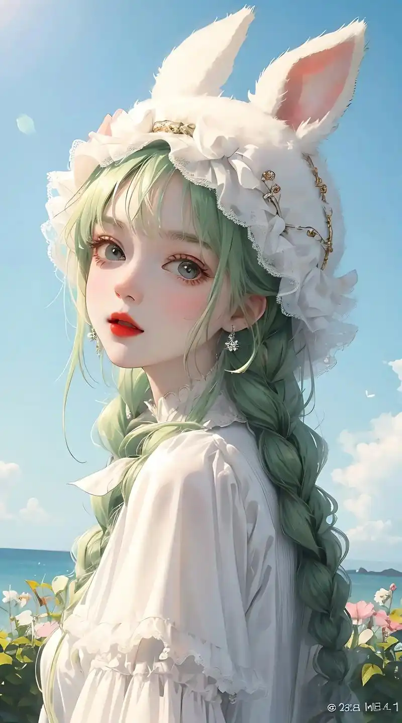 兔小乖|森系少女#ai绘画 #高清壁纸#女生壁纸 - 抖音