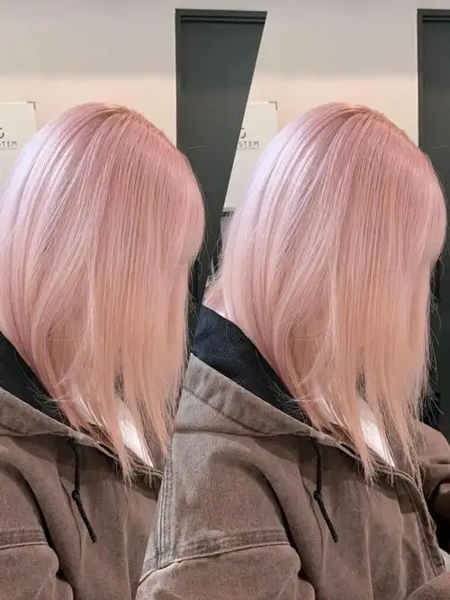 73自带仙气女团发色玫瑰金粉色