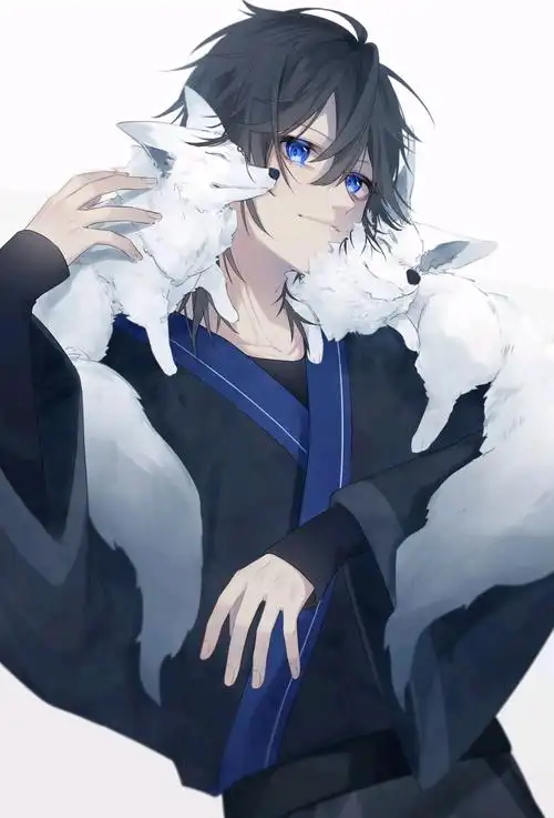 短发帅气的动漫战士人物插画手机壁纸