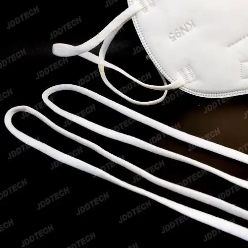 深圳骏鼎达生产口罩耳绳松紧带kn95口罩绳白色环保弹力绳