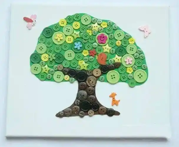 纽扣手工超惊喜用纽扣做出来的手工制作美翻天