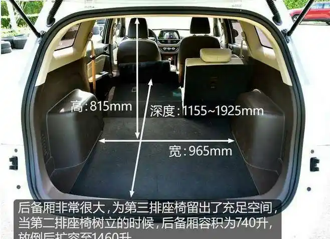 这款是车的第一感觉就是大,后排空间能达到普通a 和b级的水平,后备箱