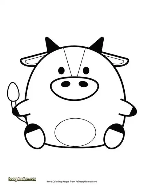 小牛宝宝卡通玩具涂色简笔画大全