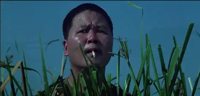 出去方便抽烟的时候被越军打挂了.