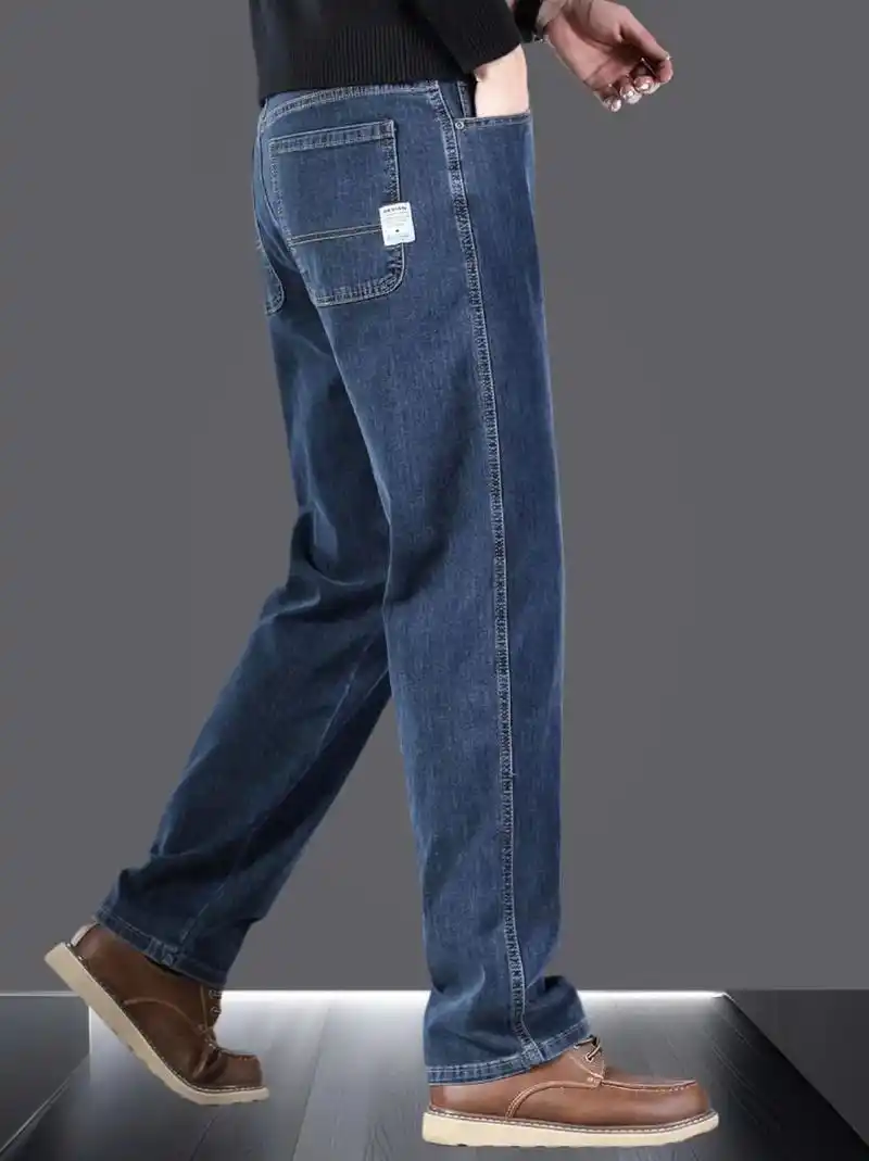 真维斯牛仔裤男士2024新款夏季宽松直筒弹力潮牌中老年休闲裤子男