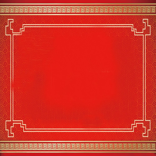 红色喜气边框背景