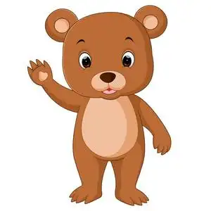 可爱的小宝贝熊卡通照片