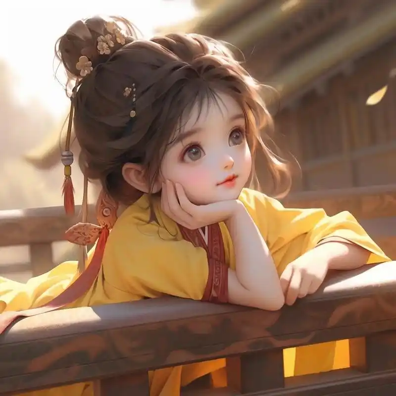 可爱古风汉服q版头像绘画来咯!