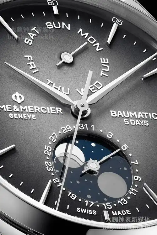 名士baumatic月相腕表"摆拍",太会摆了 丨 大腕钟表新媒体-全球腕表