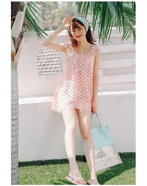 子泳衣新款游泳衣女士性感分体三角比基尼三件套母女子装温泉儿童泳