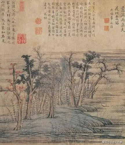 秋天,在赵孟頫《鹊华秋色图》里_山水画