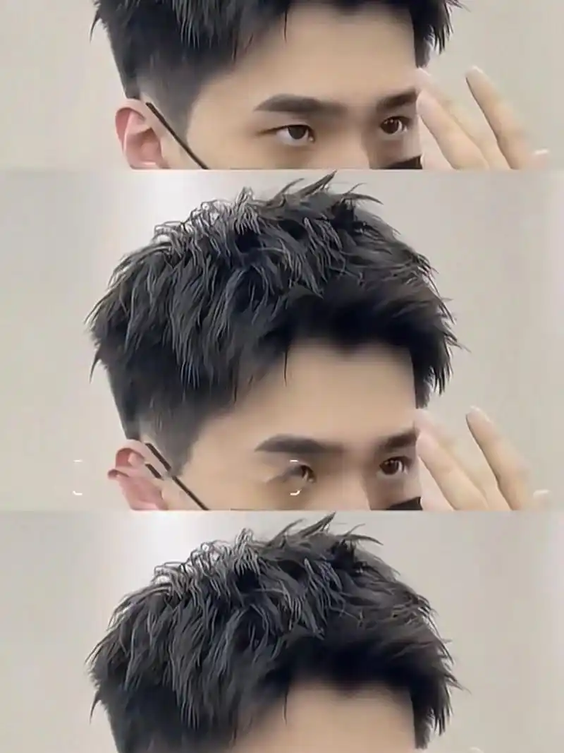 南京男士理发 男生摩根烫 男生前刺头 男生钢夹烫 男生发型 分