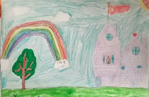 《彩色的梦》彩笔自由画,比一比谁画的好