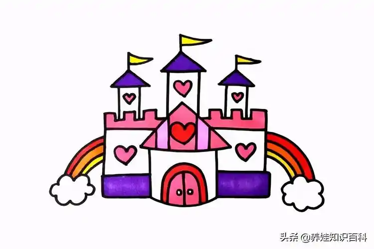 美丽的简笔画城堡教程教给你,你会发现原来很简单