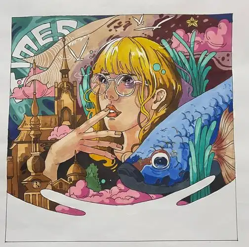 马克笔海报临摹练习