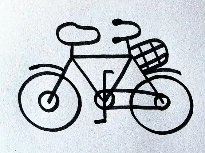 超级简单,跟我学起吧#亲子简笔画 #儿童简笔画 #自行车简笔画