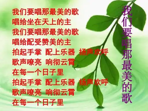 我们要唱那最美的歌ppt