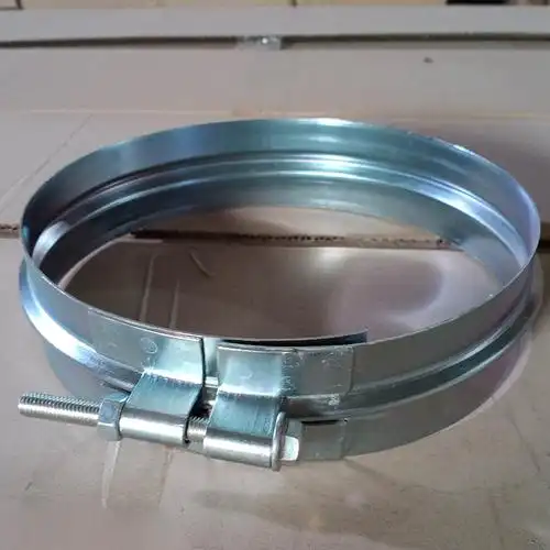 圆形法兰风管抱箍 镀锌v型快接卡箍 螺栓紧固夹管箍