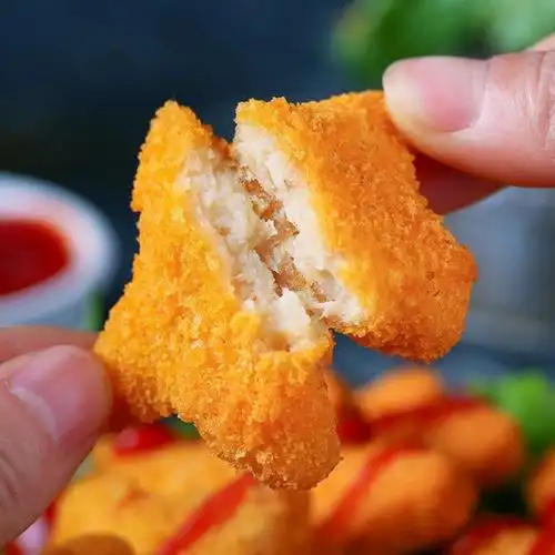 幸运星鸡块油炸休闲食材品鸡肉串小吃店速冷冻半成品鸡块量腹而食