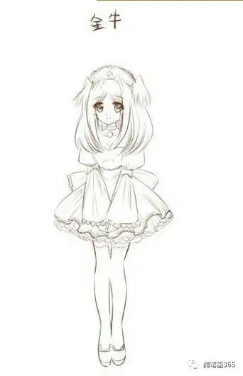 公主简笔画十二星座简笔画漫画简笔画女孩图片大全 12星座最萌简笔画