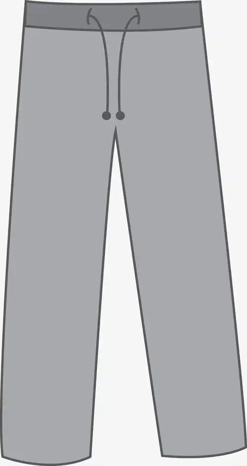 休闲长裤矢量素材图
