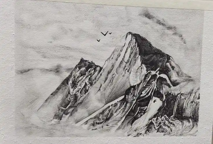 素描 手绘 山峰