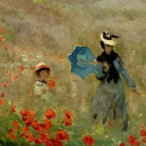 30:风的味道-莫奈《阿让特伊的罂粟田》(巴黎奥赛美术馆)等两幅