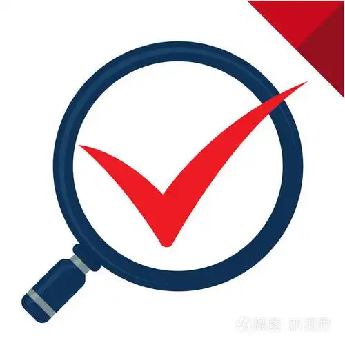 图标标志抽象的概念, 搜索, 审查, 检查, 调查, 说明用放大镜和一个复